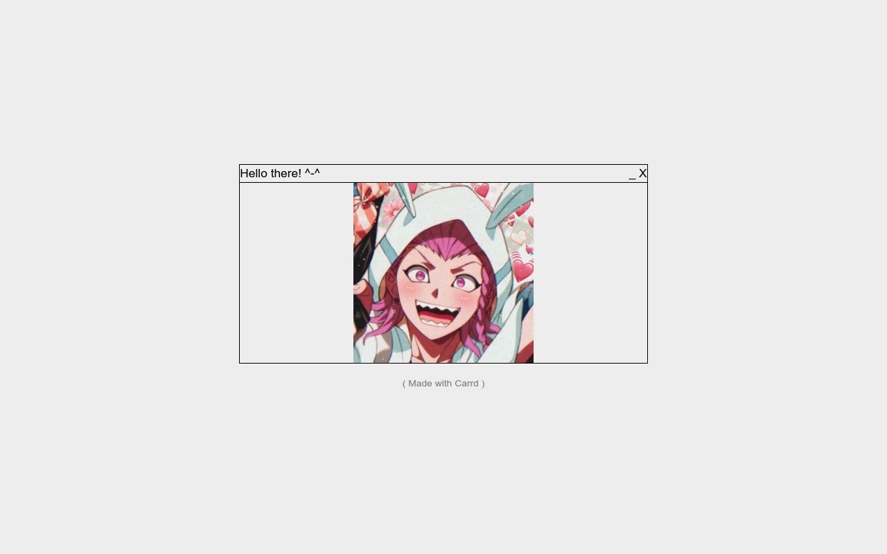 Carrd profile picture for @greeting